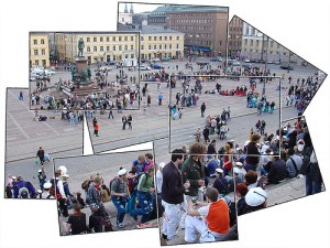 Chuẩn bị cho 1/5, Senaatintori square, Helsinki, Finland