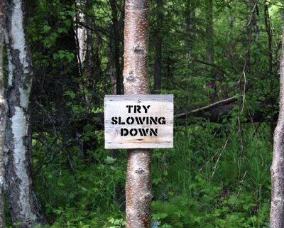 Try Slowing Down