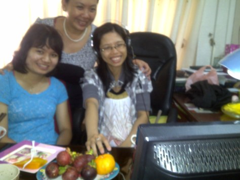 Từ trái:  Bảo Quyên, Tâm, Quỳnh Linh