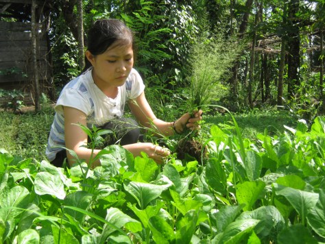 Dù khó khăn nhưng Ly luôn cố gắn học tốt