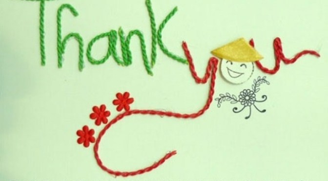 Lời cảm ơn không bao giờ thừa