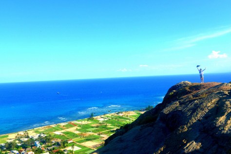 Từ mỏm hòn Trâu trên đỉnh núi Thới Lới cao nhất đảo Lý Sơn