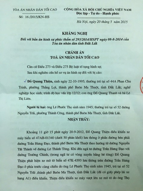 Kháng nghị số 16