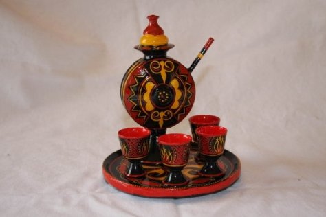 Bộ bình sơn mài của tộc Nuosu-Yi.