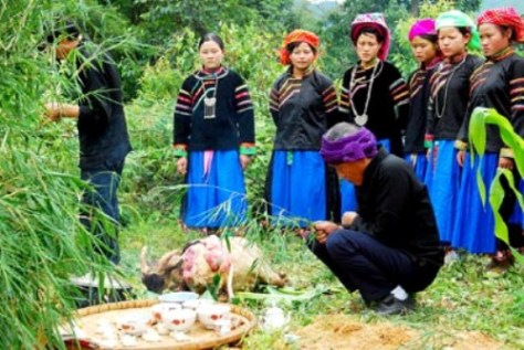 Lễ cúng rừng của người Pu Péo.