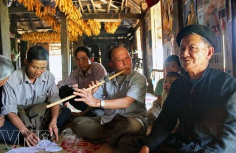 Pí trong lễ hội Xên Mường (lễ hội tạ ơn Tổ tiên, thổ địa, cầu yên bình). (Ảnh: Tư liệu)