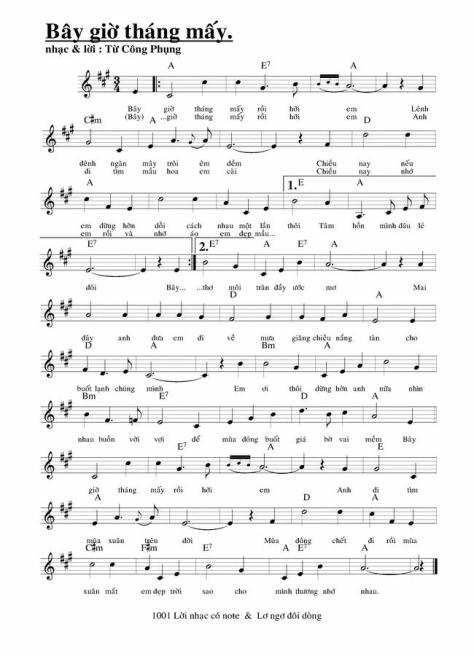 tucongphung_Bây Giờ Tháng Mấy