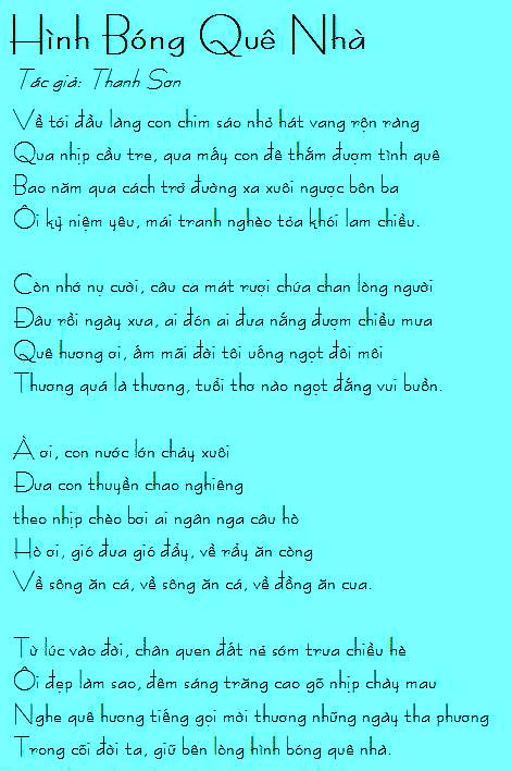 thanhson_Hình Bóng Quê Nhà