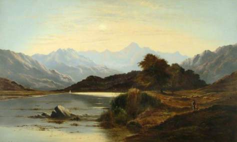 1879 painting of Ellen's Isle, Loch Katrine.