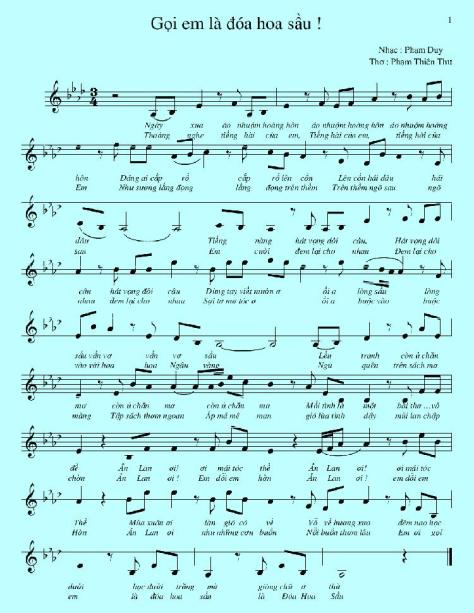 donghoavang_Gọi Em Là Đóa Hoa Sầu