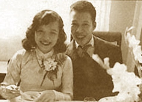 Nhà thơ Nguyên Sa và vợ - Trịnh Thúy Nga.