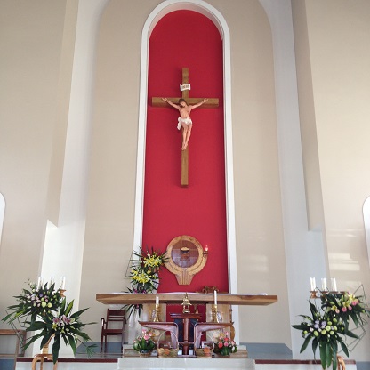 1/ Ảnh mặt trước của nhà thờ giáo họ Ea-uy (Buôn Hằng I) _ Bmt