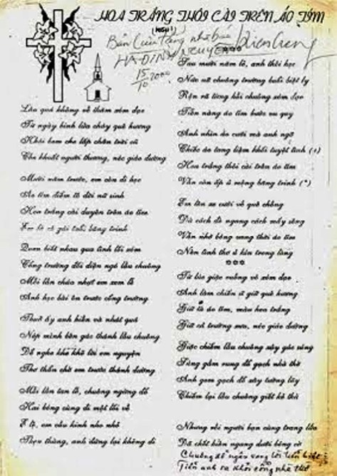 Thủ bút của thi sĩ Kiên Giang.