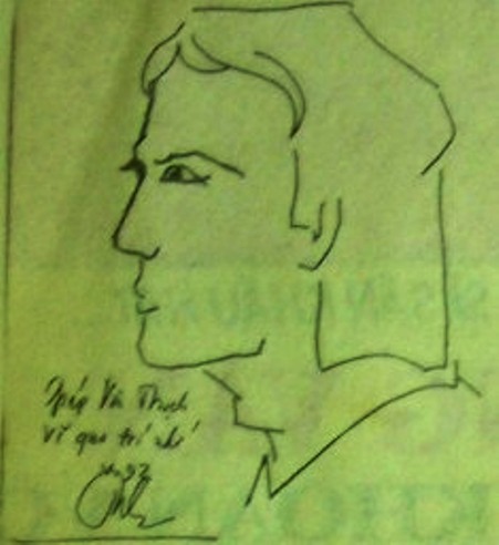 Tranh vẽ NS Giáp Văn Thạch.