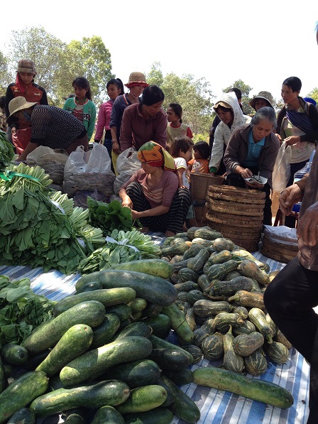 3/ Ảnh anh em xóm Đào đến nhận rau cá… trong văn minh trật tự, biết nhường nhịn, không chen lấn.