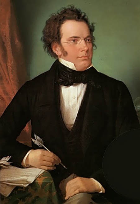 Nhạc sĩ Franz Schubert, tranh sơn dầu của Wilhelm August Rieder (1875), làm trực tiếp từ bức tranh chân dung màu nước vẽ năm 1825.