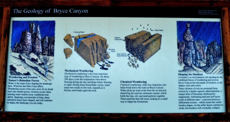 Thông tin về địa chất của Bryce Canyon.