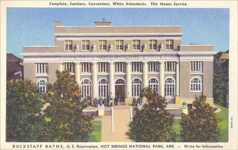 Hình post card của nhà tắm Buckstaff Baths năm 1930.