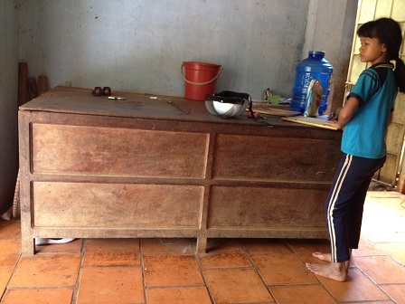 Cộ đựng lúa của gia đình mẹ Gai, ở Sóc Bù Ramang – Bù Đăng.