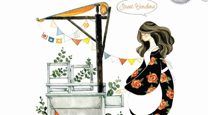 Ms. Bé selling coconut juice