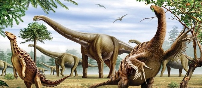 Dinosaur egg in primary forest garden