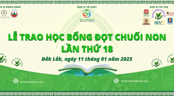 Cùng Học bổng Đọt Chuối Non giúp trò nghèo hiếu học
